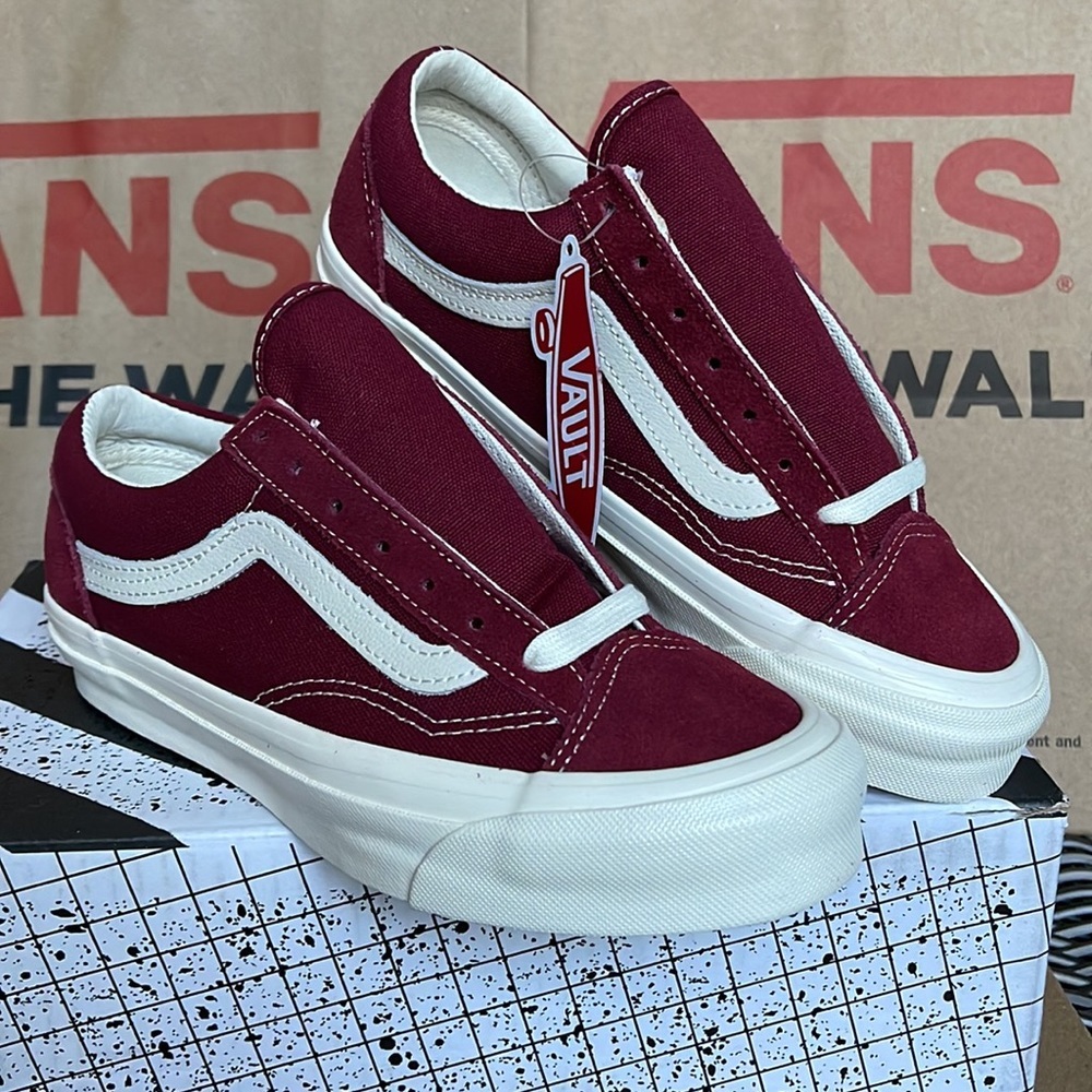 Vans Og Style 36 Lx Suede/Canvas Pomegranate/Classic White WMNS - Picture 4 of 16